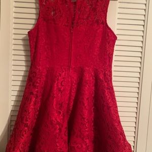 size 13 red lace homecoming dress